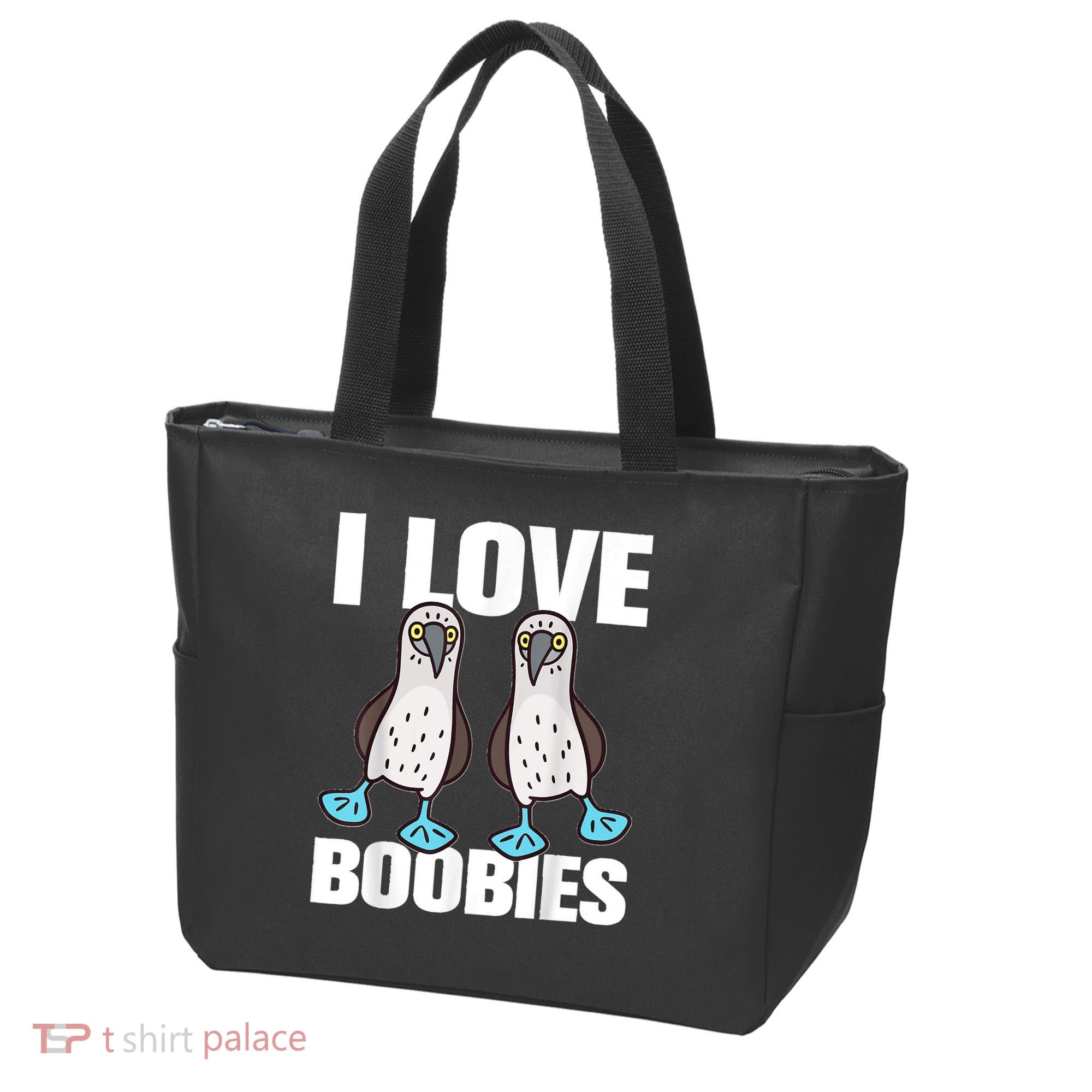 I Love Boobies Blue Footed Boobie Bird Tote Bag