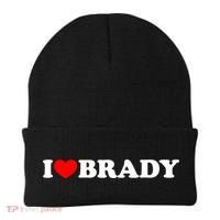 I Love Brady Funny Name Valentine's Day Beanie thumb 0