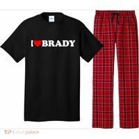I Love Brady Funny Name Valentine's Day Pajama Set thumb 0