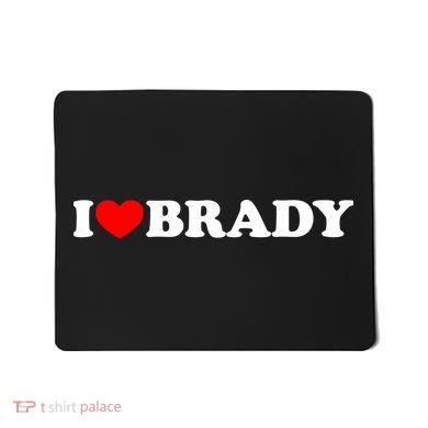 I Love Brady Funny Name Valentine's Day Mousepad