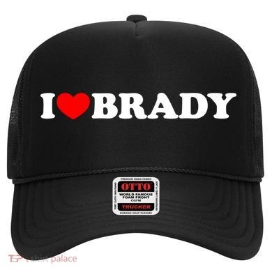 I Love Brady Funny Name Valentine's Day Hat