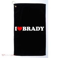 I Love Brady Funny Name Valentine's Day Golf Towel thumb 0