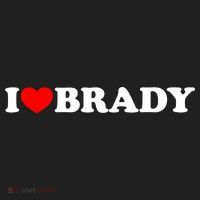 I Love Brady Funny Name Valentine's Day Golf Towel thumb 3