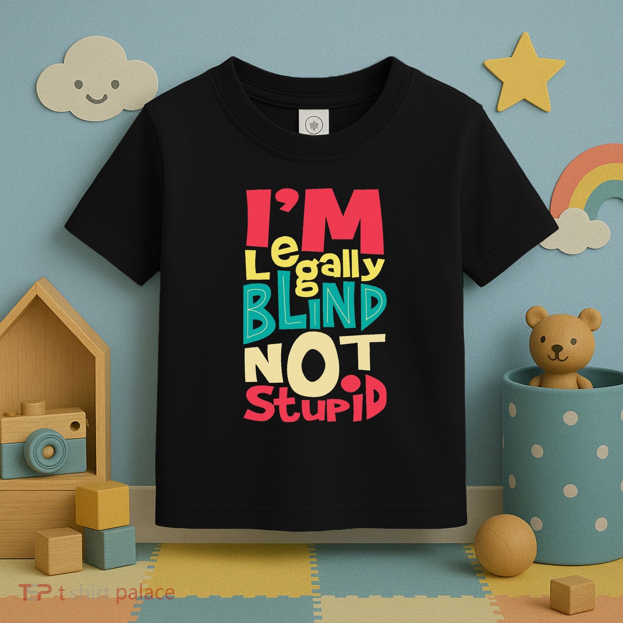 IM Legally Blind Not Stupid Blindness Visually Impaired Toddler T-Shirt