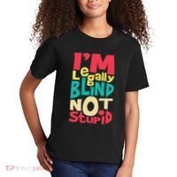 IM Legally Blind Not Stupid Blindness Visually Impaired Kids T-Shirt thumb 2