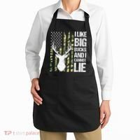 I Like Big Bucks and I Cannot Lie Deer Hunting USA Flag Apron thumb 2