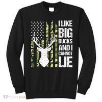 I Like Big Bucks and I Cannot Lie Deer Hunting USA Flag Sweatshirt thumb 0