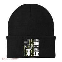 I Like Big Bucks and I Cannot Lie Deer Hunting USA Flag Beanie thumb 0