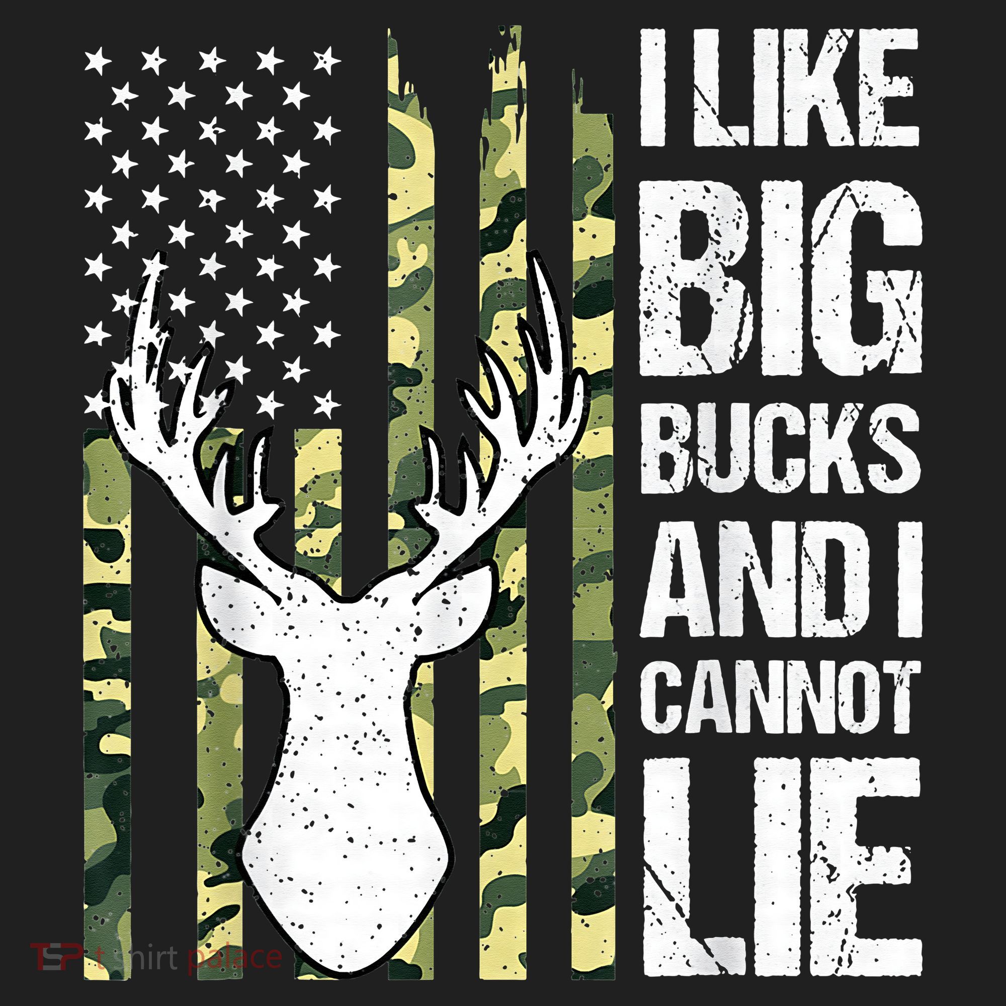 I Like Big Bucks and I Cannot Lie Deer Hunting USA Flag Beanie