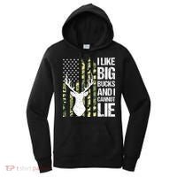 I Like Big Bucks and I Cannot Lie Deer Hunting USA Flag Women's Hoodie thumb 0