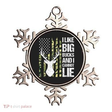 I Like Big Bucks and I Cannot Lie Deer Hunting USA Flag Ornament