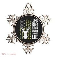 I Like Big Bucks and I Cannot Lie Deer Hunting USA Flag Ornament thumb 0