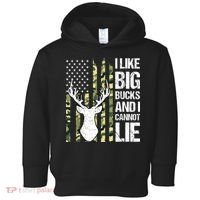 I Like Big Bucks and I Cannot Lie Deer Hunting USA Flag Toddler Hoodie thumb 0