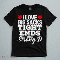 I Love Big Sacks Tight Ends And A Strong D Funny Vintag T-Shirt thumb 5