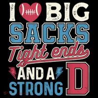 I Love Big Sacks Tight Ends And A Strong D Funny Coffee Mug thumb 5