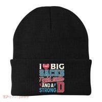 I Love Big Sacks Tight Ends And A Strong D Funny Beanie thumb 0