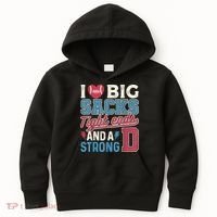 I Love Big Sacks Tight Ends And A Strong D Funny Kids Hoodie thumb 0