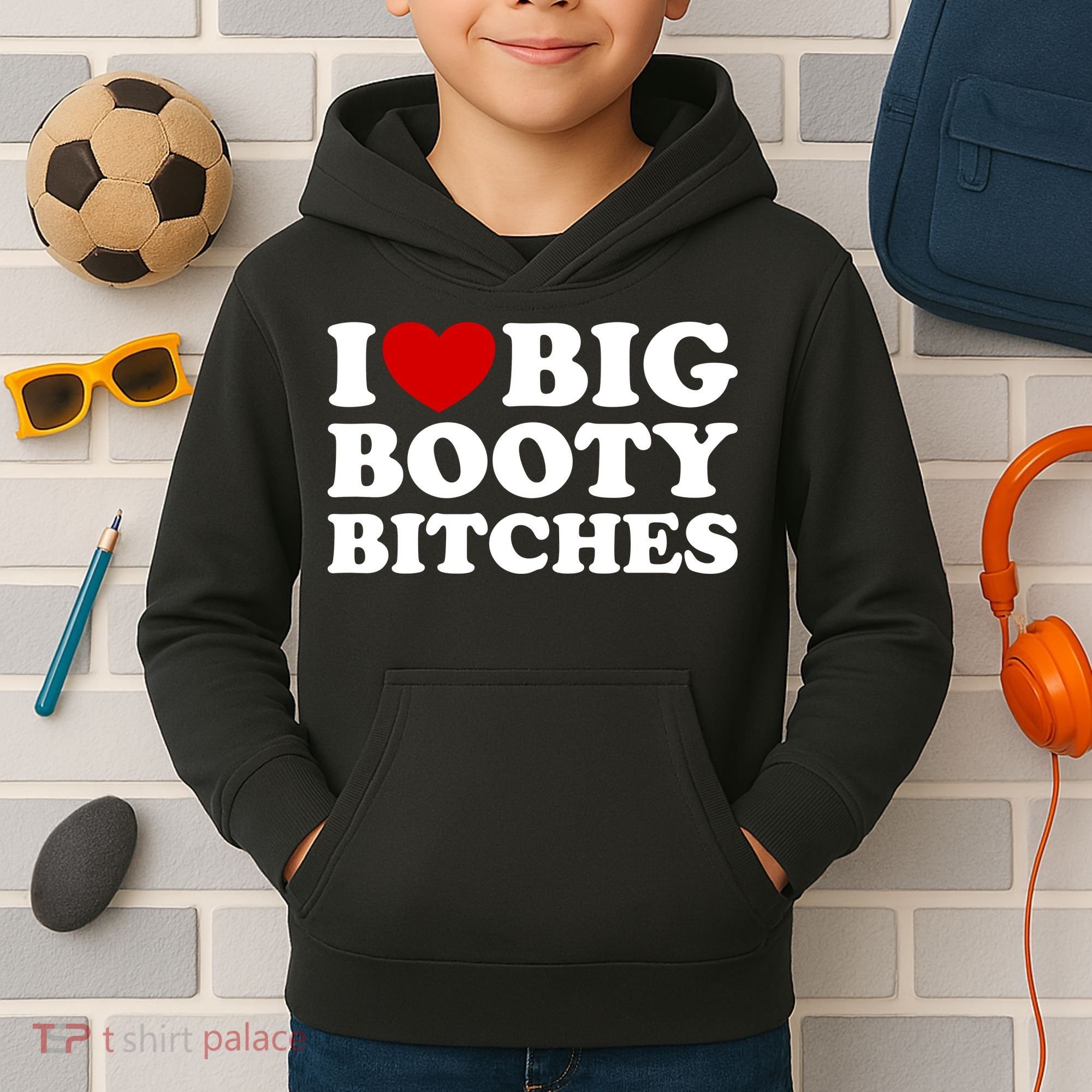 I Love Big Booty Bitches Kids Hoodie