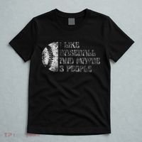 I Like Baseball And Maybe 3 People Funny Baseball Player T-Shirt thumb 5