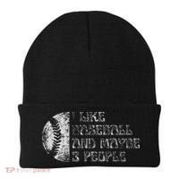 I Like Baseball And Maybe 3 People Funny Baseball Player Beanie thumb 0