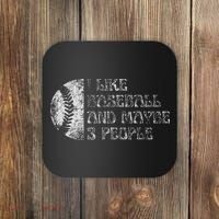 I Like Baseball And Maybe 3 People Funny Baseball Player Coaster thumb 0