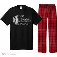 I Like Baseball And Maybe 3 People Funny Baseball Player Pajama Set thumb 0