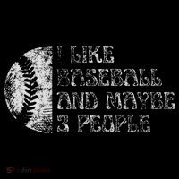 I Like Baseball And Maybe 3 People Funny Baseball Player Women's Hoodie thumb 2
