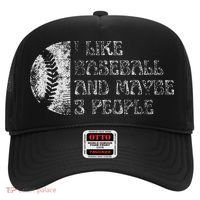 I Like Baseball And Maybe 3 People Funny Baseball Player Hat thumb 0