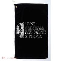 I Like Baseball And Maybe 3 People Funny Baseball Player Golf Towel thumb 0