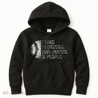 I Like Baseball And Maybe 3 People Funny Baseball Player Kids Hoodie thumb 0