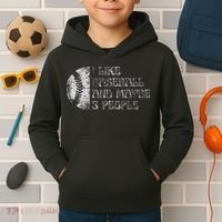 I Like Baseball And Maybe 3 People Funny Baseball Player Kids Hoodie thumb 2