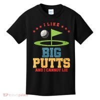 I like Big Putts And I Cannot Lie Funny Golf Kids T-Shirt thumb 0