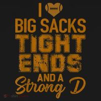 I Love Big Sacks Tight Ends And Strong D Funny Football Visor thumb 3