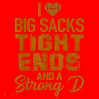 I Love Big Sacks Tight Ends And Strong D Funny Football Santa Hat thumb 1