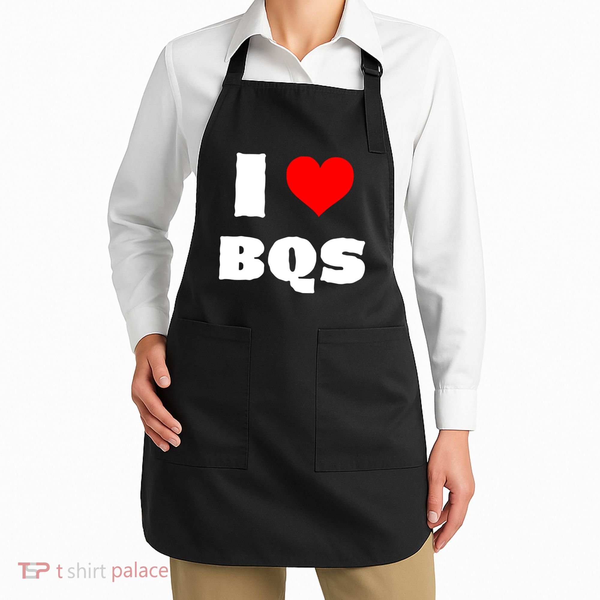 I Love Bqs Apron