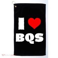 I Love Bqs Golf Towel thumb 0