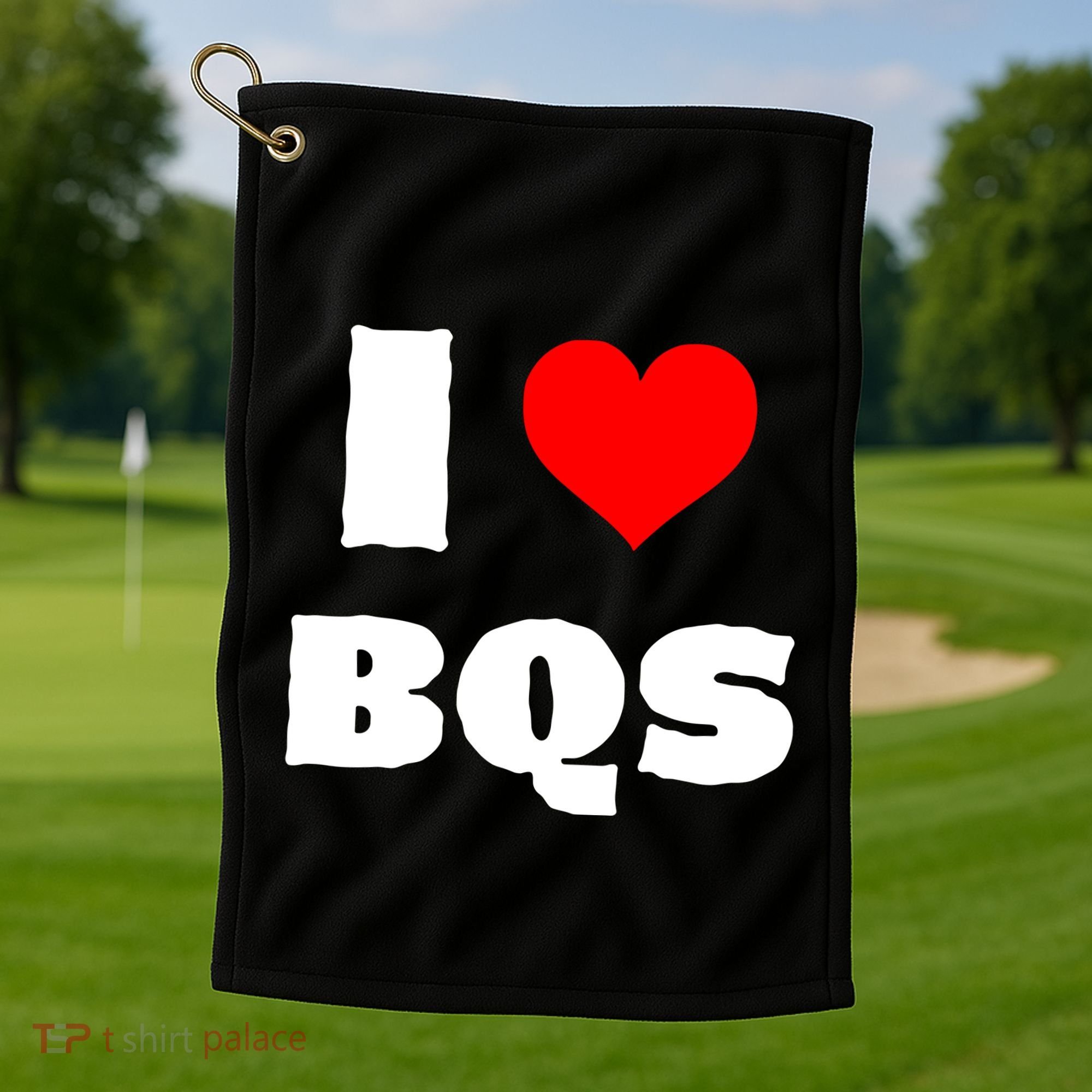 I Love Bqs Golf Towel