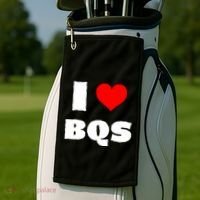 I Love Bqs Golf Towel thumb 2