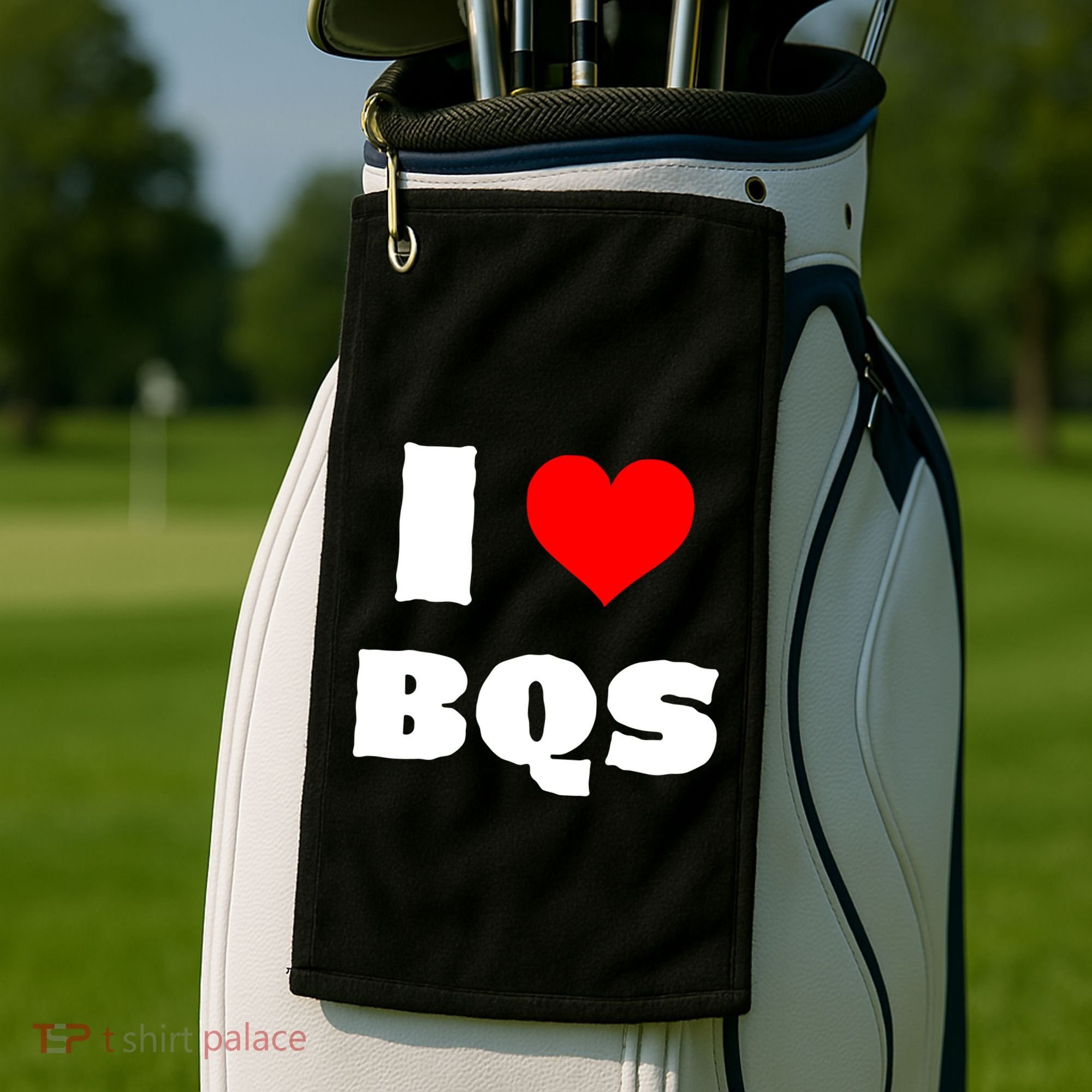 I Love Bqs Golf Towel