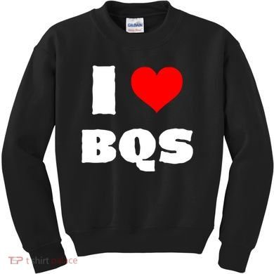 I Love Bqs Kids Sweatshirt