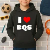 I Love Bqs Kids Hoodie thumb 2