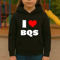 I Love Bqs Kids Hoodie thumb 3
