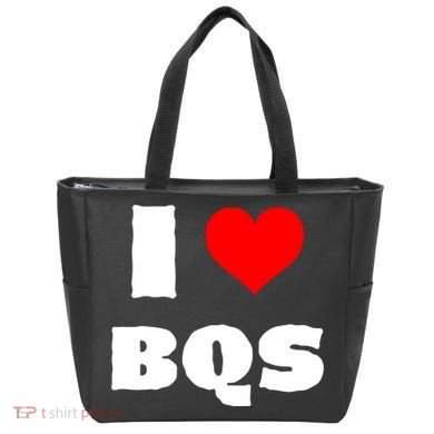 I Love Bqs Tote Bag