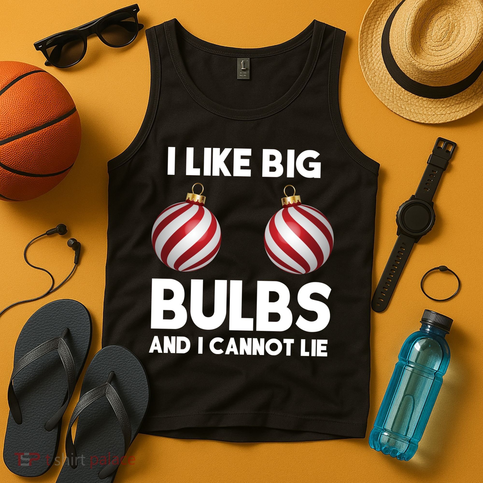 I Like Big Bulbs And I Cannot Lie Funny Christmas Tank Top