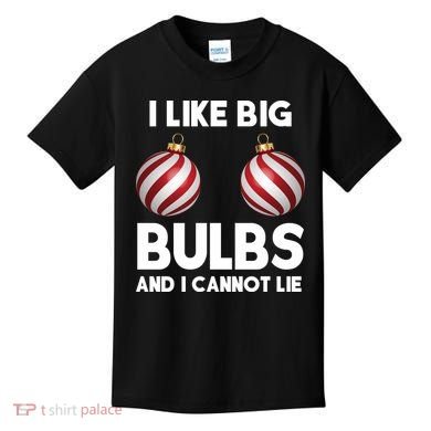 I Like Big Bulbs And I Cannot Lie Funny Christmas Kids T-Shirt