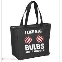I Like Big Bulbs And I Cannot Lie Funny Christmas Tote Bag thumb 2