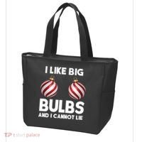 I Like Big Bulbs And I Cannot Lie Funny Christmas Tote Bag thumb 3