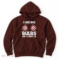 I Like Big Bulbs And I Cannot Lie Funny Christmas Hoodie thumb 0