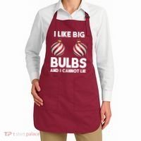 I Like Big Bulbs And I Cannot Lie Funny Christmas Apron thumb 2
