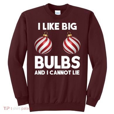 I Like Big Bulbs And I Cannot Lie Funny Christmas Sweatshirt